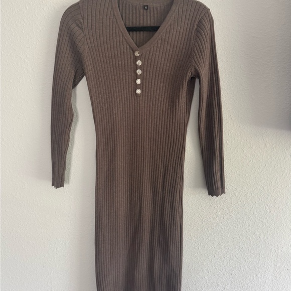 Amazon Dresses & Skirts - Brown Ribbed Knit Dress